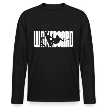 Wakeboard de wakeboard de rétro Wakeboard Wakeboard - T-shirt manches longues Premium bio Homme - noir - Devant - Nico (187cm)