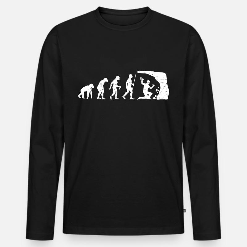 Evolution Geologist Geologist Miner - Men's Premium Organic Long Sleeve Shirt - black