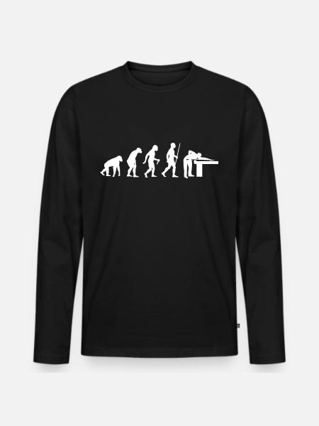 Billiard Evolution Billiard Player Snooker - Männer Premium Bio Langarmshirt - Schwarz