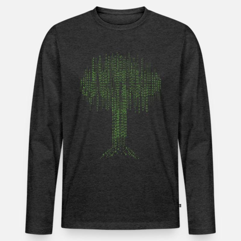 Codeur d’arbre binaire programmeur d’ordinateur T-shirt manches longues Premium bio Homme