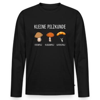 Petit champignon Chanceux Paragleiter - T-shirt manches longues Premium bio Homme - noir - Devant - Nico (187cm)