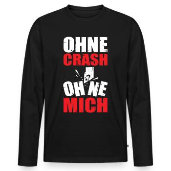 Ohne Crash Ohne Mich Zerspanung Zerspaner Fräser - Männer Premium Bio Langarmshirt - Schwarz - Vorne - Nico (187cm)