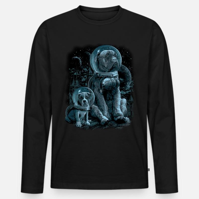 WE MISS HOME - Männer Premium Bio Langarmshirt - Schwarz