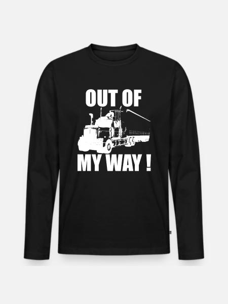 Trucker - Männer Premium Bio Langarmshirt - Schwarz