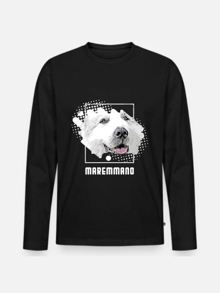 Maremmano Abruzzese - Herdenschutz Hund - Männer Premium Bio Langarmshirt - Schwarz