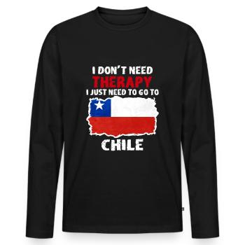 Chili - T-shirt manches longues Premium bio Homme - noir - Devant - Nico (187cm)