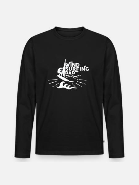Windsurfing Surfer Windsurfer Windsurfing Gifts - Men's Premium Organic Long Sleeve Shirt - black