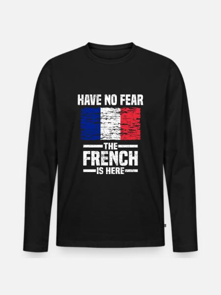 France French Frenchman gift - Men's Premium Organic Long Sleeve Shirt - black