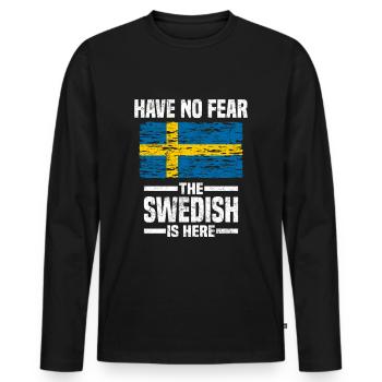 Suède Suède Suédois Cadeau Pour La Suède - T-shirt manches longues Premium bio Homme - noir - Devant - Nico (187cm)