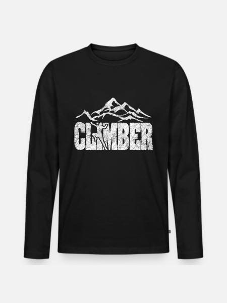montée - T-shirt manches longues Premium bio Homme - noir