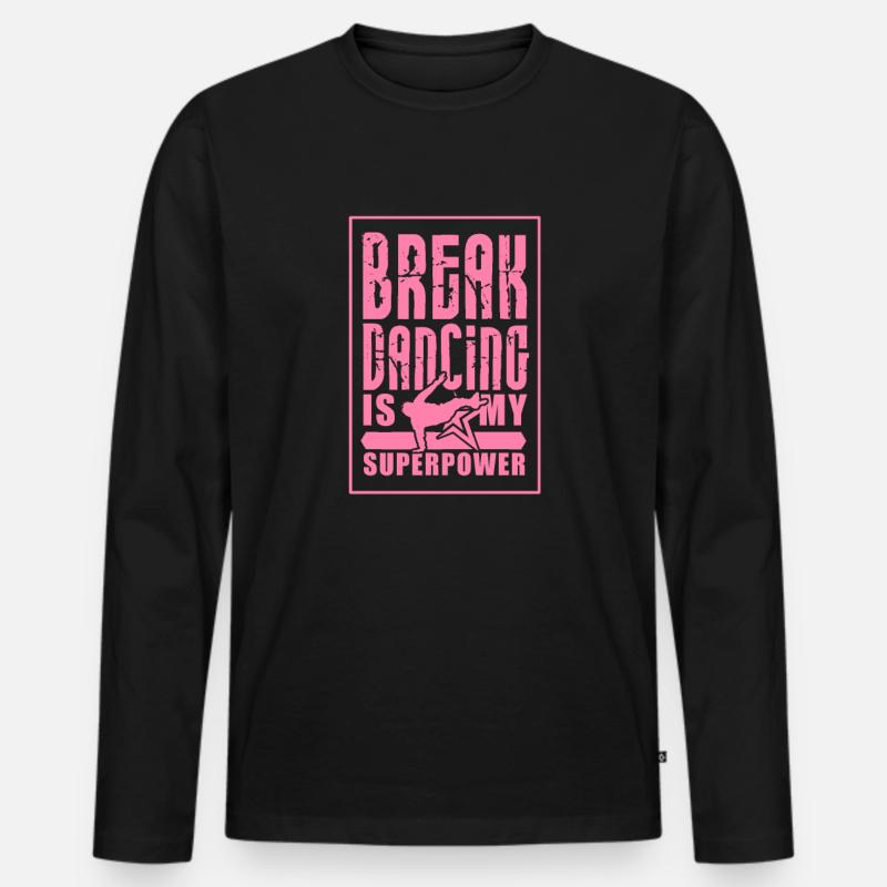 Breakdancer - Männer Premium Bio Langarmshirt - Schwarz