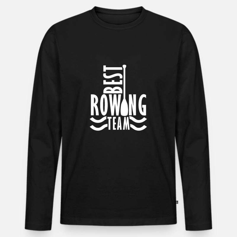 Best Rowing Team Rudern - Männer Premium Bio Langarmshirt - Schwarz