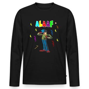 Karneval Alaaf - Männer Premium Bio Langarmshirt - Schwarz - Vorne - Nico (187cm)