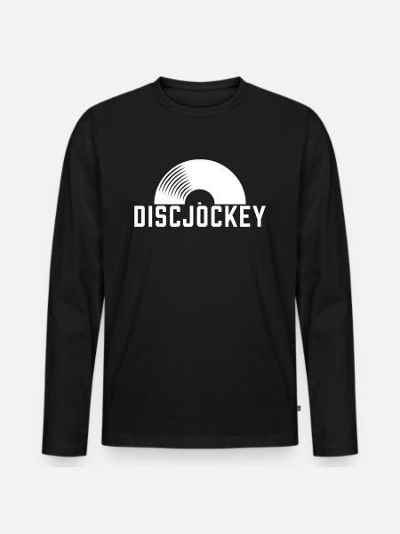 DISC JOCKEY - Men's Premium Organic Long Sleeve Shirt - black