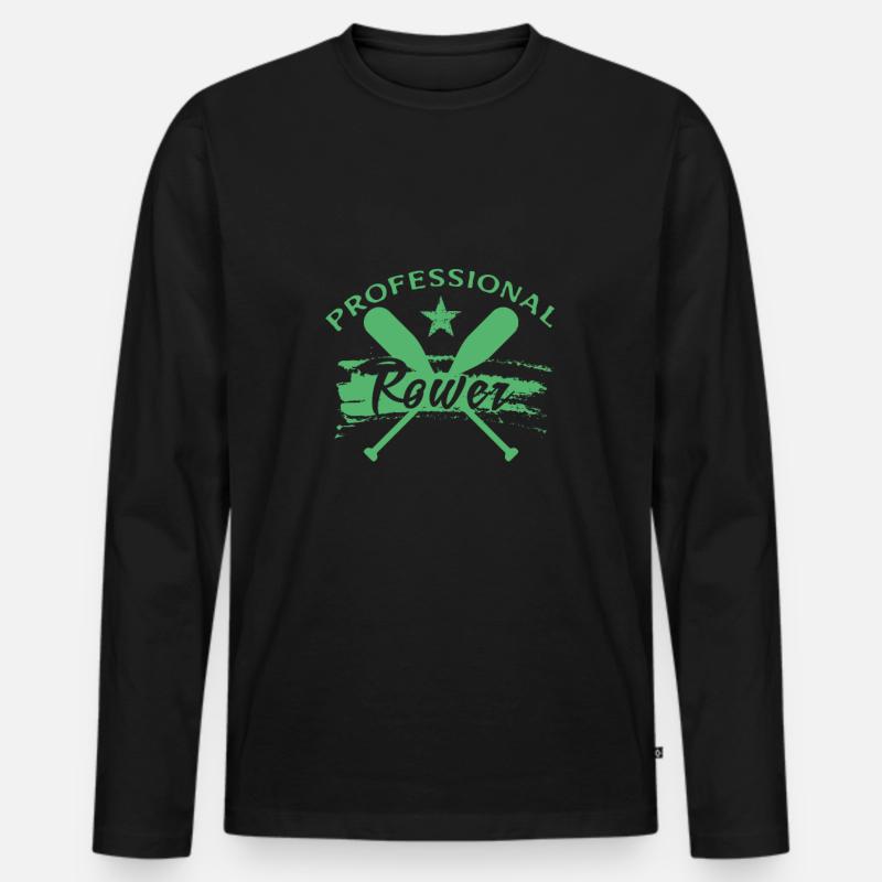 Ruderer Ruderer Ruderer Ruderer - Männer Premium Bio Langarmshirt - Schwarz