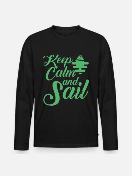 Sailing Sailing Sailing Sailing - Men's Premium Organic Long Sleeve Shirt - black