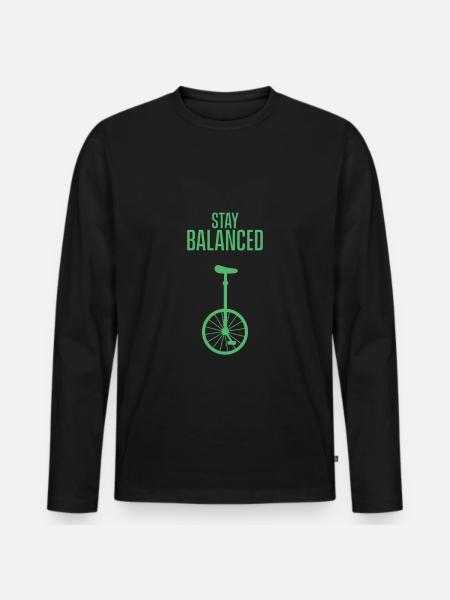 Unicycling - Men's Premium Organic Long Sleeve Shirt - black