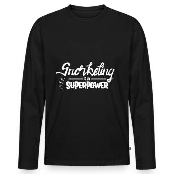 Snorkel Diving Snorkeler Snorkeling Divers - Men's Premium Organic Long Sleeve Shirt - black - Front - Nico (187cm)