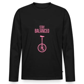 Monocycle monocycle monocycle monocycle Monocycle fille - T-shirt manches longues Premium bio Homme - noir - Devant - Nico (187cm)