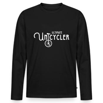 Monocycle Monocycle Monocycle Monocycle Monocycle Unicycle - T-shirt manches longues Premium bio Homme - noir - Devant - Nico (187cm)