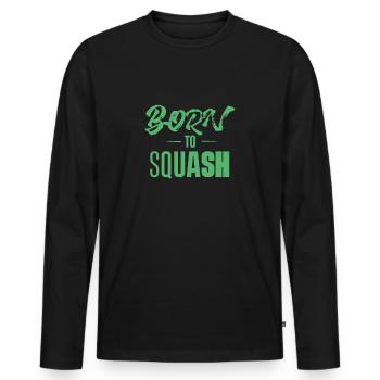 Joueur de squash de l’équipe Squash Squashen Squash jeu de squash - T-shirt manches longues Premium bio Homme - noir - Devant - Nico (187cm)