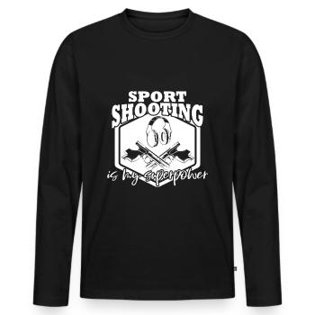 Sport shooting - Men's Premium Organic Long Sleeve Shirt - black - Front - Nico (187cm)