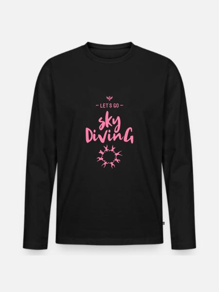 Skydive - Men's Premium Organic Long Sleeve Shirt - black