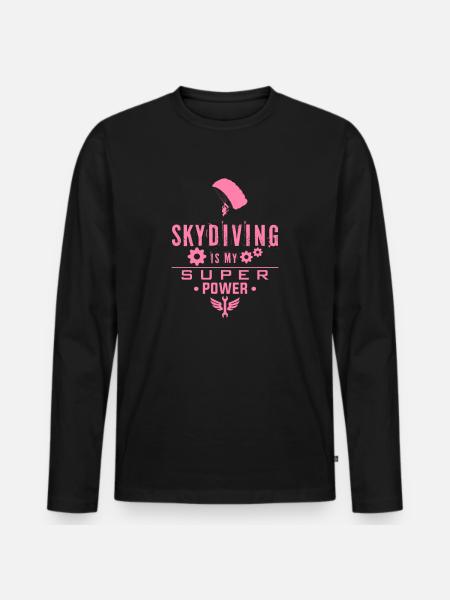 Parachute - Men's Premium Organic Long Sleeve Shirt - black