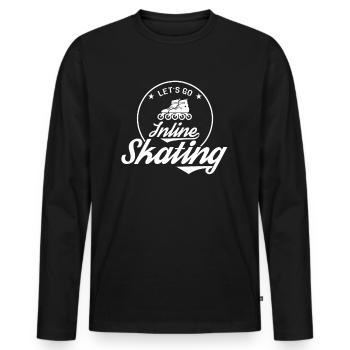 Inline Skaters - Men's Premium Organic Long Sleeve Shirt - black - Front - Nico (187cm)