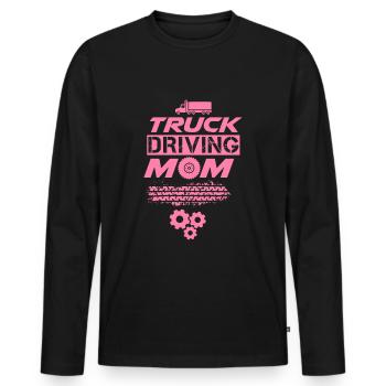 LKW Fahrerin LKW Fahrerin LKW Fahrerin - Männer Premium Bio Langarmshirt - Schwarz - Vorne - Nico (187cm)
