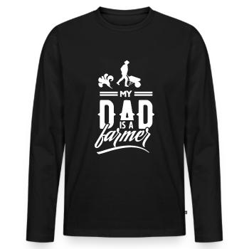 Bauer Bauer Bauer Bauer - Männer Premium Bio Langarmshirt - Schwarz - Vorne - Nico (187cm)
