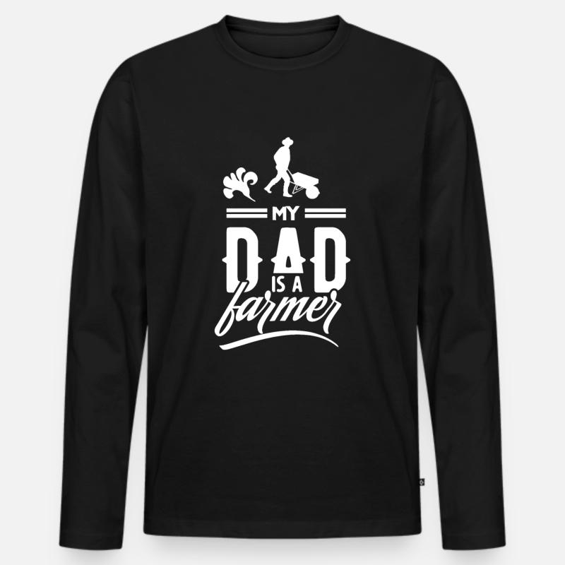 Bauer Bauer Bauer Bauer - Männer Premium Bio Langarmshirt - Schwarz