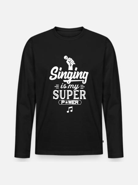 Singer Singer Singer Singer - Men's Premium Organic Long Sleeve Shirt - black