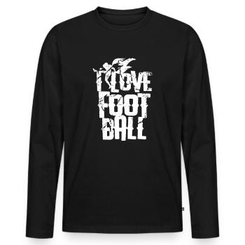 American football - Men's Premium Organic Long Sleeve Shirt - black - Front - Nico (187cm)