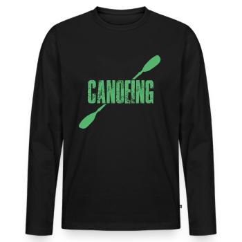 Canoë canoë canoë canoë-kayak Canoë-kayak - T-shirt manches longues Premium bio Homme - noir - Devant - Nico (187cm)