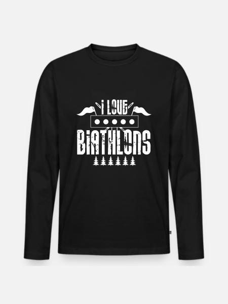 Biathlon - Men's Premium Organic Long Sleeve Shirt - black