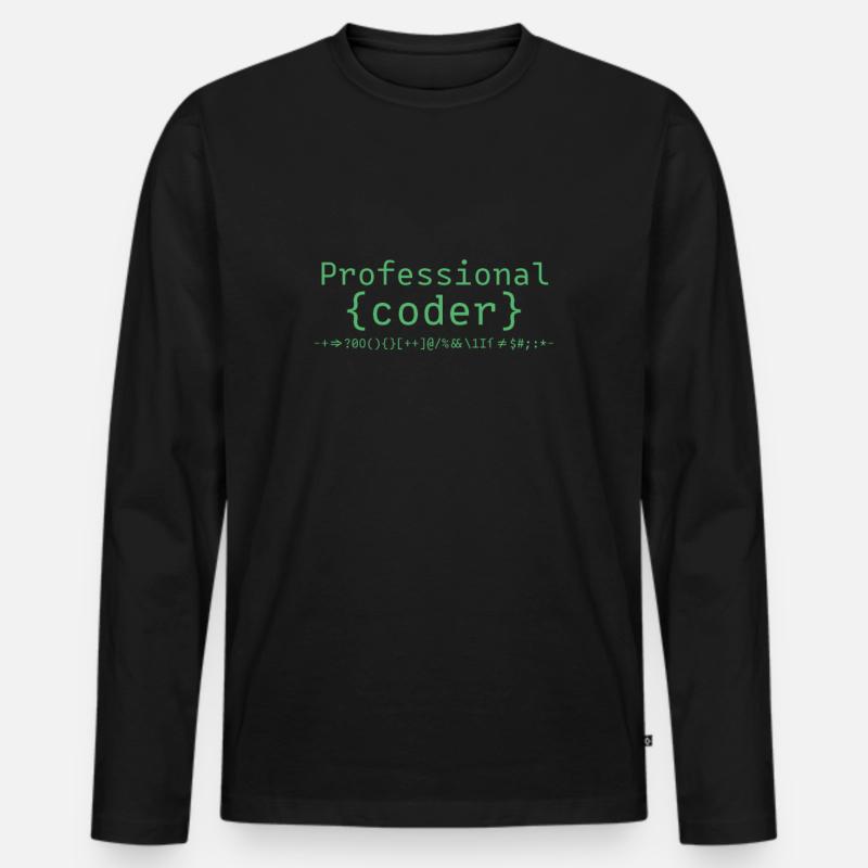 Programmieren - Männer Premium Bio Langarmshirt - Schwarz