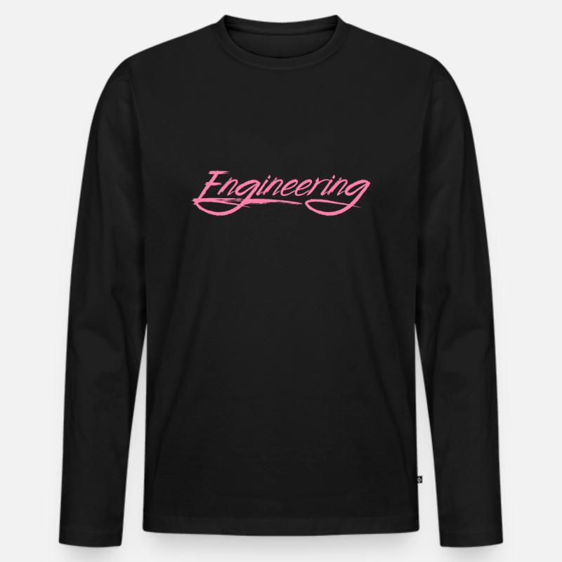 Engineer Engineer Engineer Engineer - Men's Premium Organic Long Sleeve Shirt - black