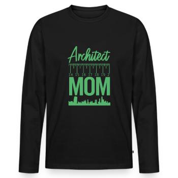 Architecte architecte architectes maisons études - T-shirt manches longues Premium bio Homme - noir - Devant - Nico (187cm)