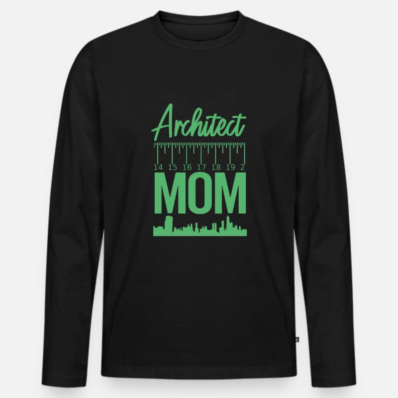 Architect Architect Architect Houses Studies - Men's Premium Organic Long Sleeve Shirt - black