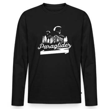 Paragliding Paragliders Paragliders - Men's Premium Organic Long Sleeve Shirt - black - Front - Nico (187cm)