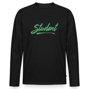 StudyIng Student Student University Studies - Men's Premium Organic Long Sleeve Shirt - black - Front - Nico (187cm)