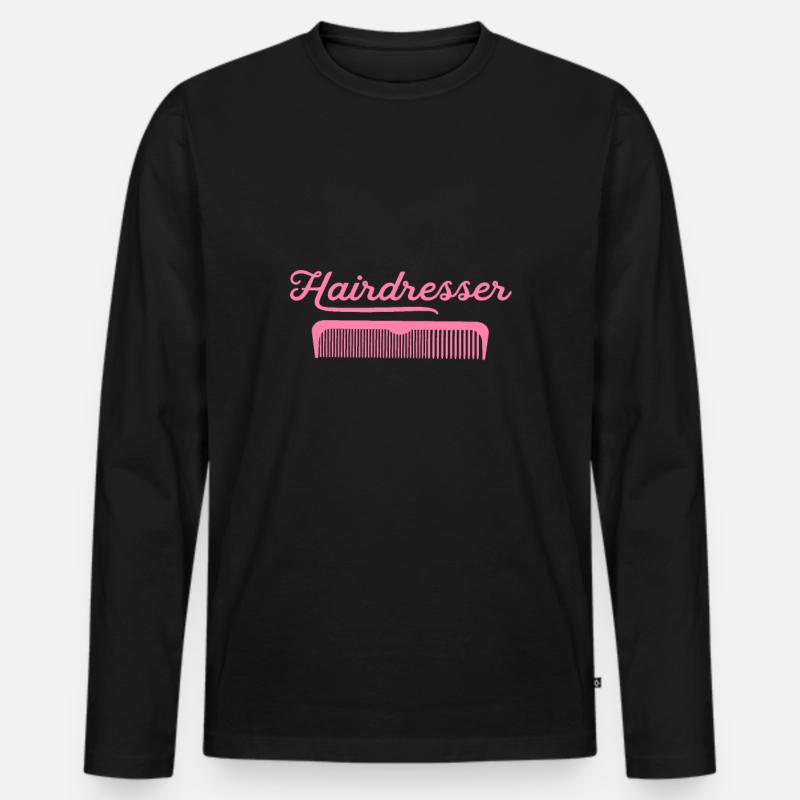 Friseuse Friseuse Friseuse Friseuse - Männer Premium Bio Langarmshirt - Schwarz