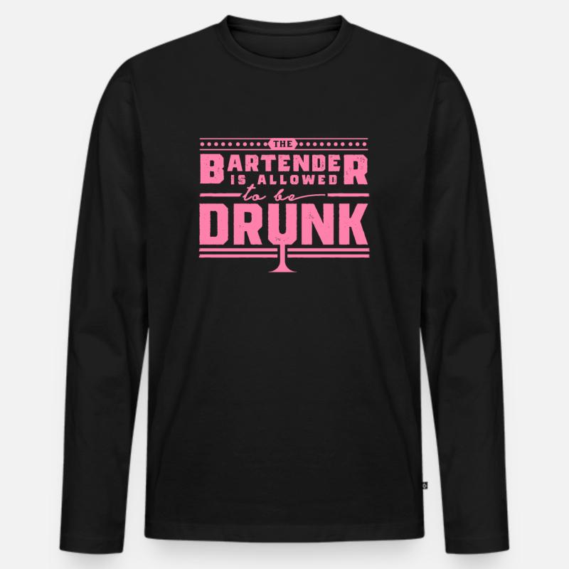 Bartender Bartender Bartender Bartender Bartender - Men's Premium Organic Long Sleeve Shirt - black