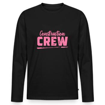 Building site - Men's Premium Organic Long Sleeve Shirt - black - Front - Nico (187cm)