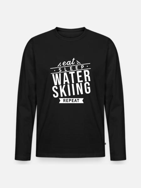 Water ski - Men's Premium Organic Long Sleeve Shirt - black