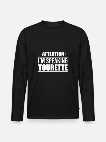 Tourette syndrome - Men's Premium Organic Long Sleeve Shirt - black