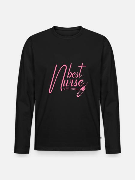 Care - Men's Premium Organic Long Sleeve Shirt - black