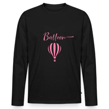 Hot Air Balloon Hot Air Balloon Hot Air Balloon - Men's Premium Organic Long Sleeve Shirt - black - Front - Nico (187cm)