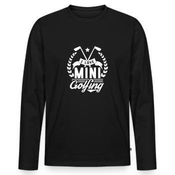 Golfer Golf Golf Golf Golf Course - Men's Premium Organic Long Sleeve Shirt - black - Front - Nico (187cm)